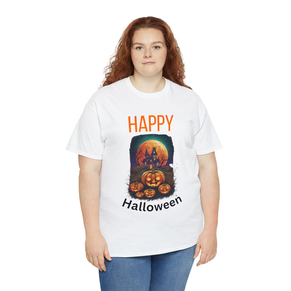 Haunted Pumpkins Patch Unisex Heavy Cotton Tee