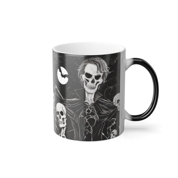 Skeleton Halloween Color Morphing Mug, 11oz