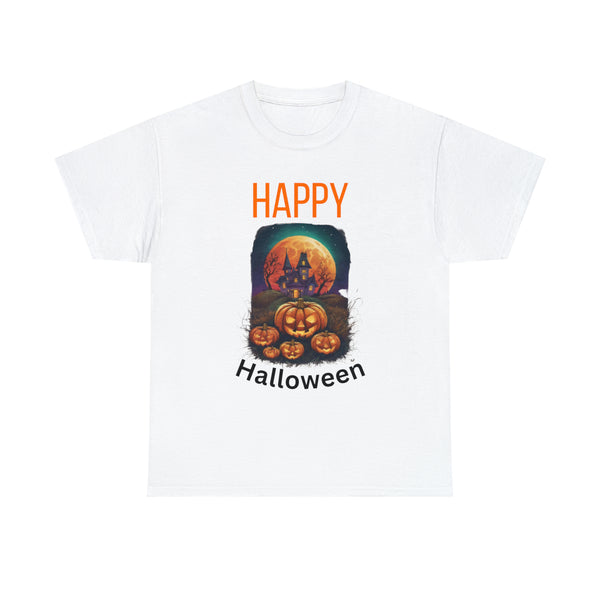 Haunted Pumpkins Patch Unisex Heavy Cotton Tee