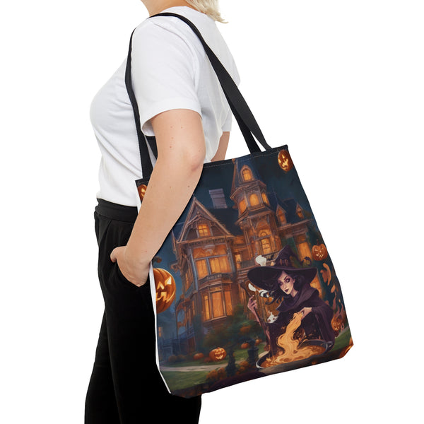 Haunted Witch Tote Bag (AOP)