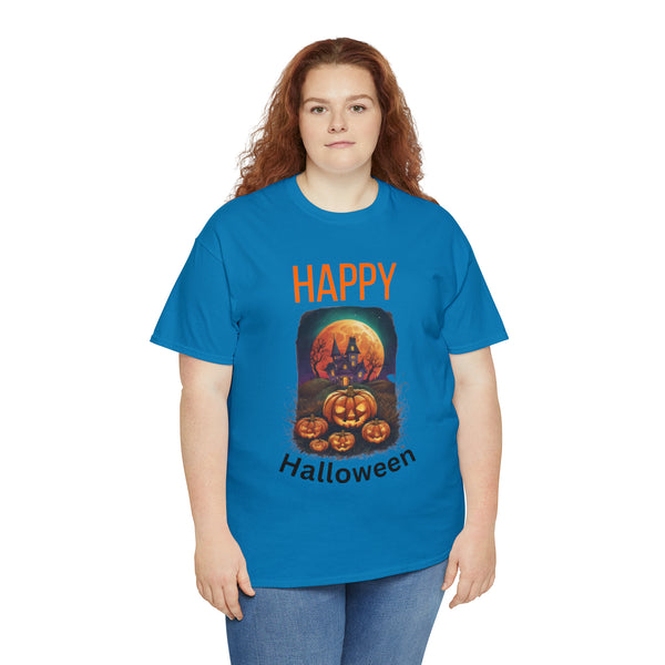 Haunted Pumpkins Patch Unisex Heavy Cotton Tee