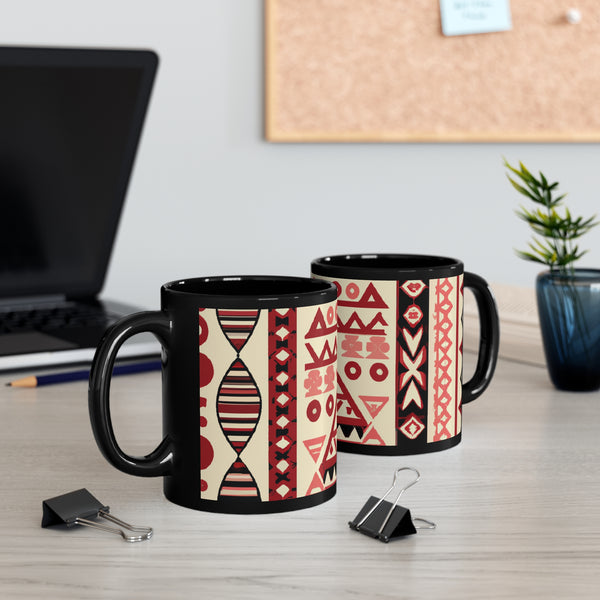 Afrocentric Designs ByAdire's Ageless Artisanry (Black Mug)