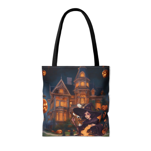 Haunted Witch Tote Bag (AOP)