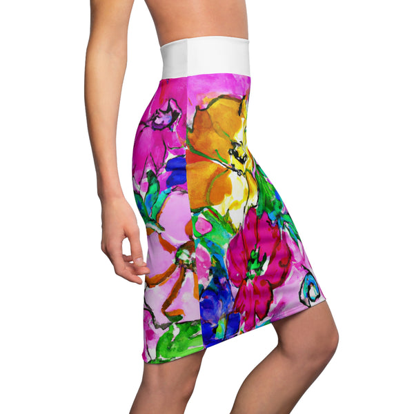 Floral Design By: 20th Century Regalia by Renée (Pencil Skirt)