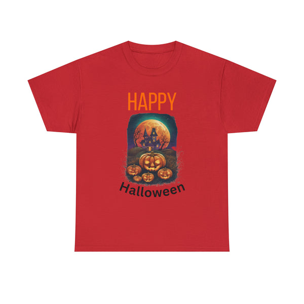 Haunted Pumpkins Patch Unisex Heavy Cotton Tee