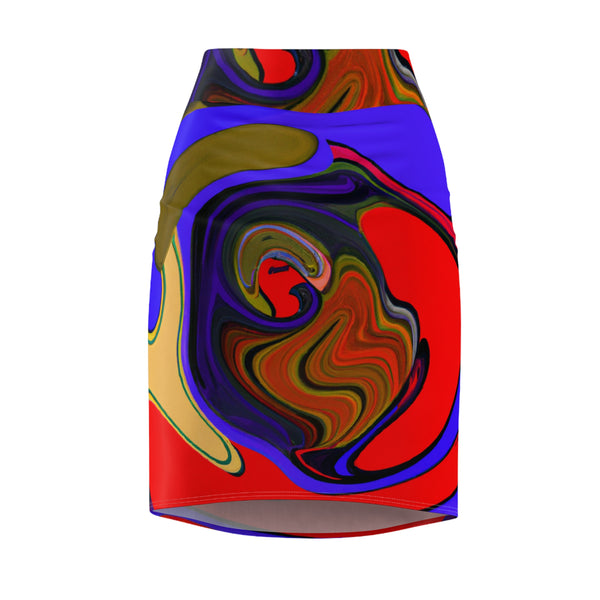 Abstract Designs By Hirametta Silksinger (Pencil Skirt)