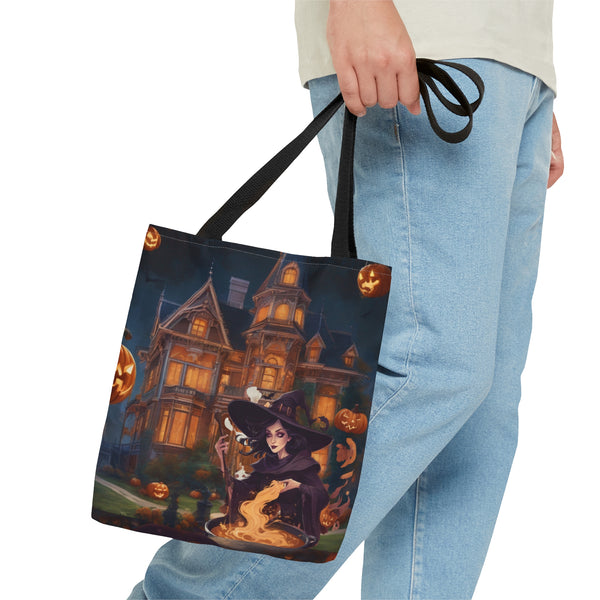 Haunted Witch Tote Bag (AOP)