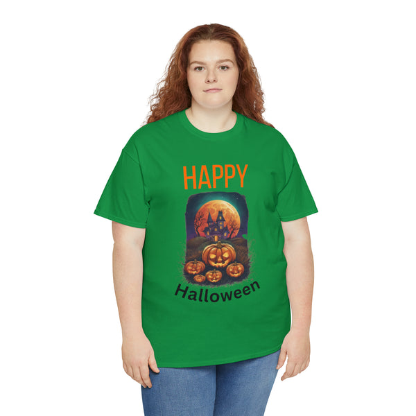 Haunted Pumpkins Patch Unisex Heavy Cotton Tee