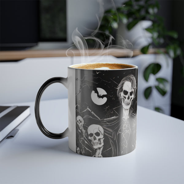 Skeleton Halloween Color Morphing Mug, 11oz