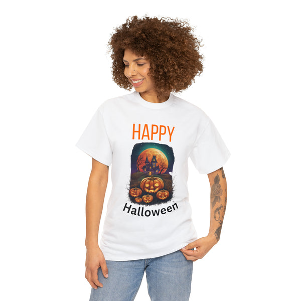 Haunted Pumpkins Patch Unisex Heavy Cotton Tee