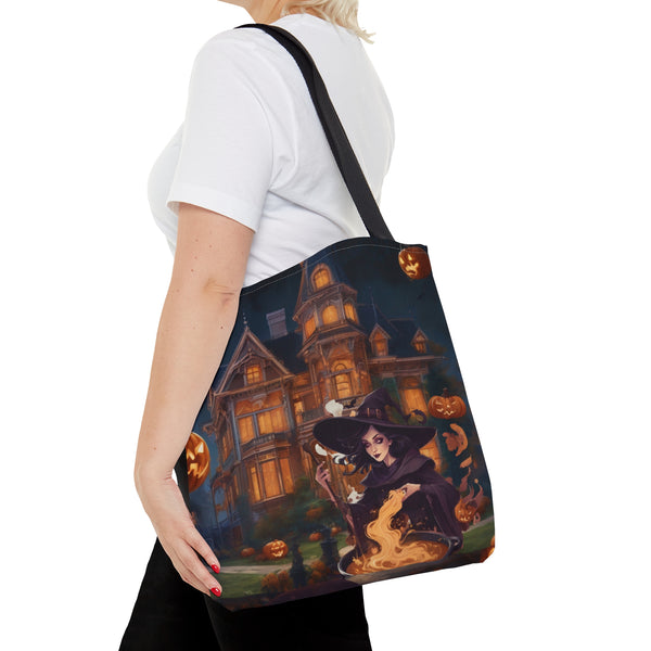 Haunted Witch Tote Bag (AOP)