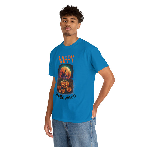 Haunted Pumpkins Patch Unisex Heavy Cotton Tee