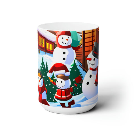 Snowman Celebration Ceramic Mug 15oz