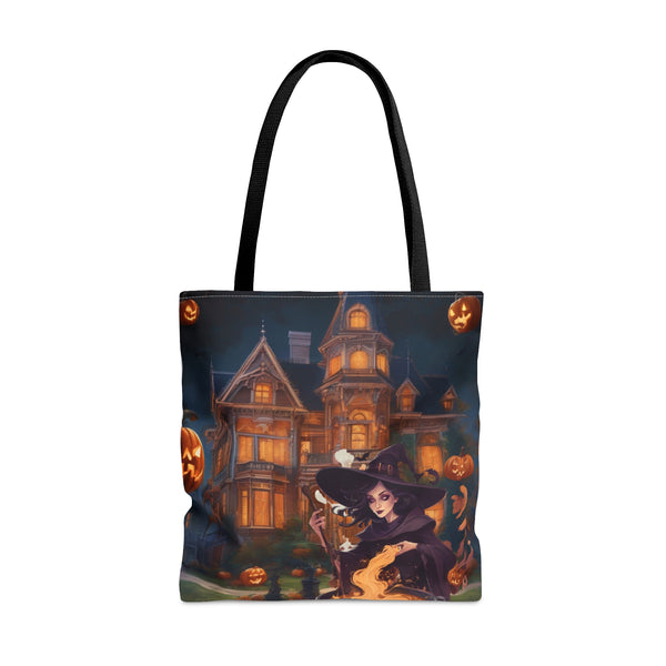 Haunted Witch Tote Bag (AOP)