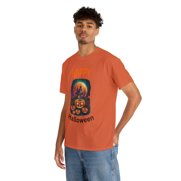 Haunted Pumpkins Patch Unisex Heavy Cotton Tee