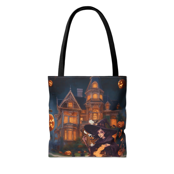 Haunted Witch Tote Bag (AOP)