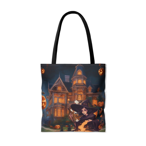 Haunted Witch Tote Bag (AOP)