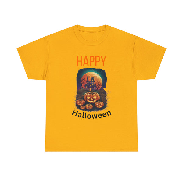 Haunted Pumpkins Patch Unisex Heavy Cotton Tee