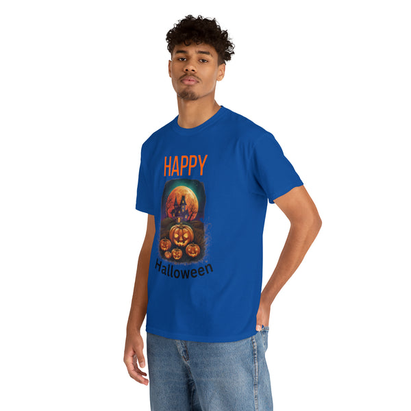 Haunted Pumpkins Patch Unisex Heavy Cotton Tee