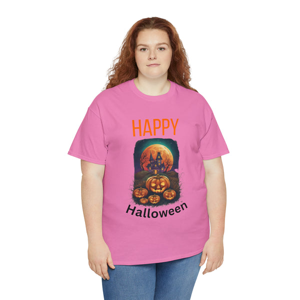 Haunted Pumpkins Patch Unisex Heavy Cotton Tee