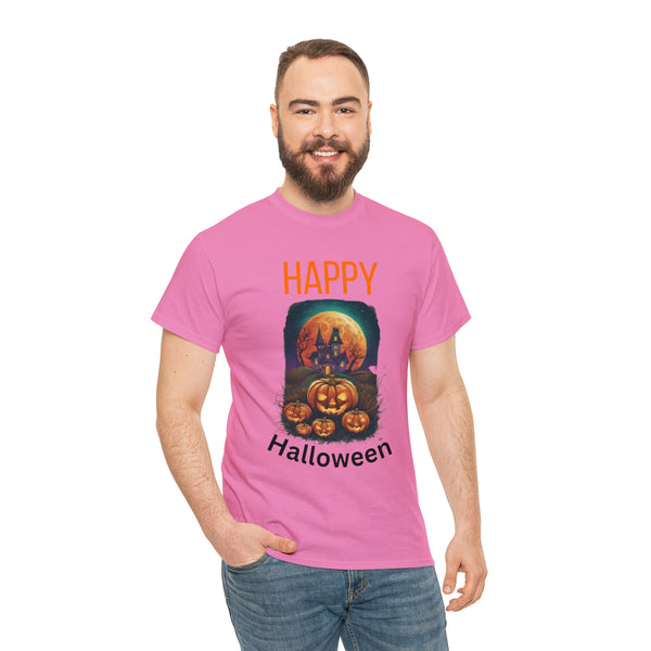 Haunted Pumpkins Patch Unisex Heavy Cotton Tee