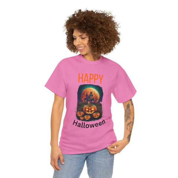 Haunted Pumpkins Patch Unisex Heavy Cotton Tee