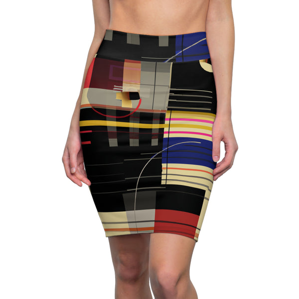 Abstract Designs By Millicent Stitcher (Pencil Skirt)