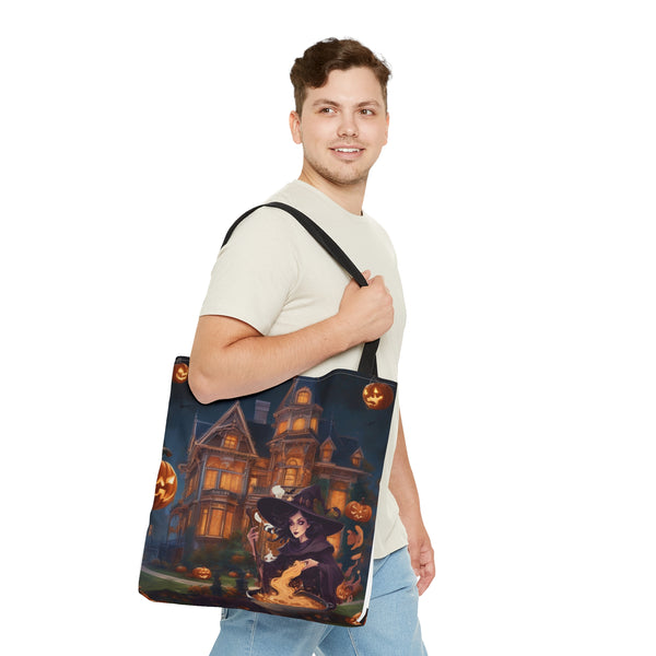 Haunted Witch Tote Bag (AOP)