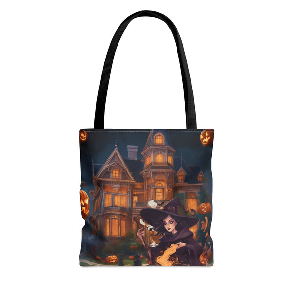 Haunted Witch Tote Bag (AOP)