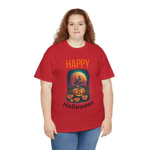 Haunted Pumpkins Patch Unisex Heavy Cotton Tee