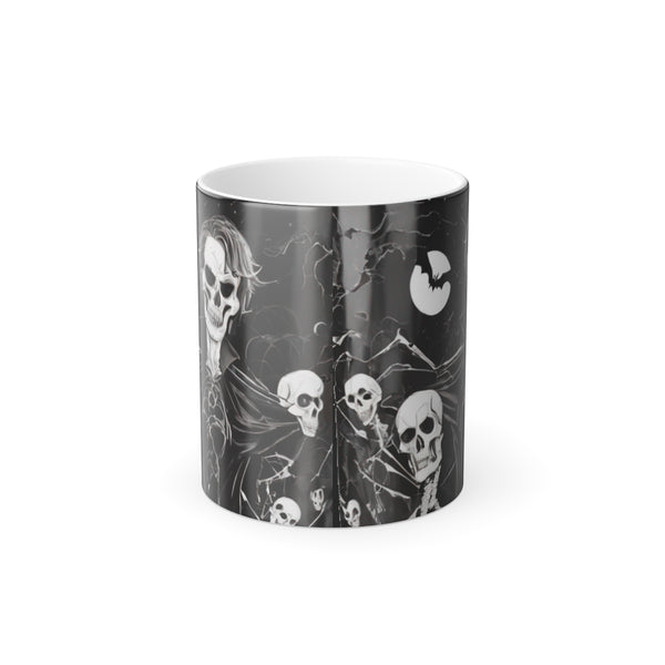 Skeleton Halloween Color Morphing Mug, 11oz