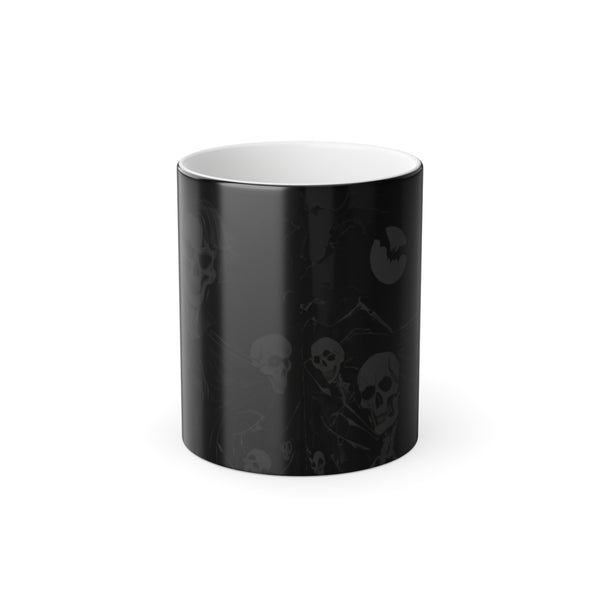 Skeleton Halloween Color Morphing Mug, 11oz