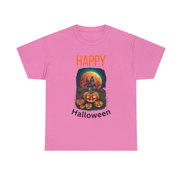 Haunted Pumpkins Patch Unisex Heavy Cotton Tee