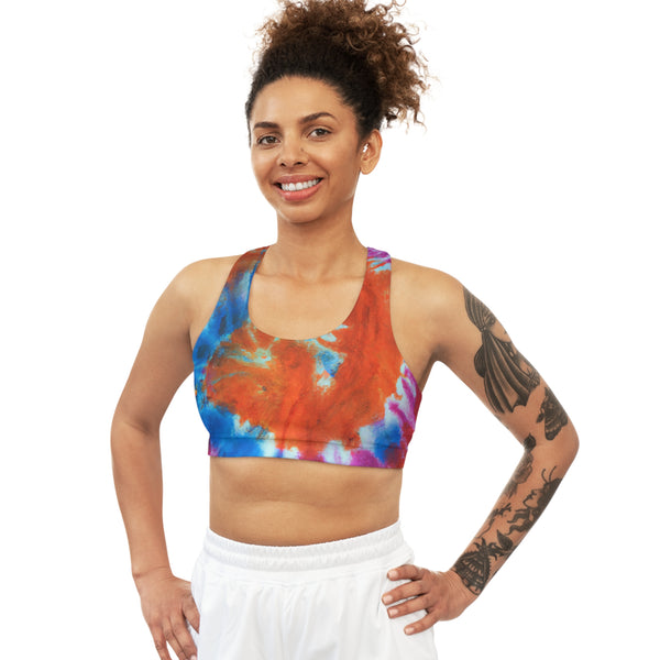 Tie Dye Designs By Silk Weaver Simona - Sports Bra