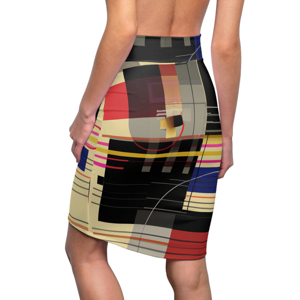 Abstract Designs By Millicent Stitcher (Pencil Skirt)