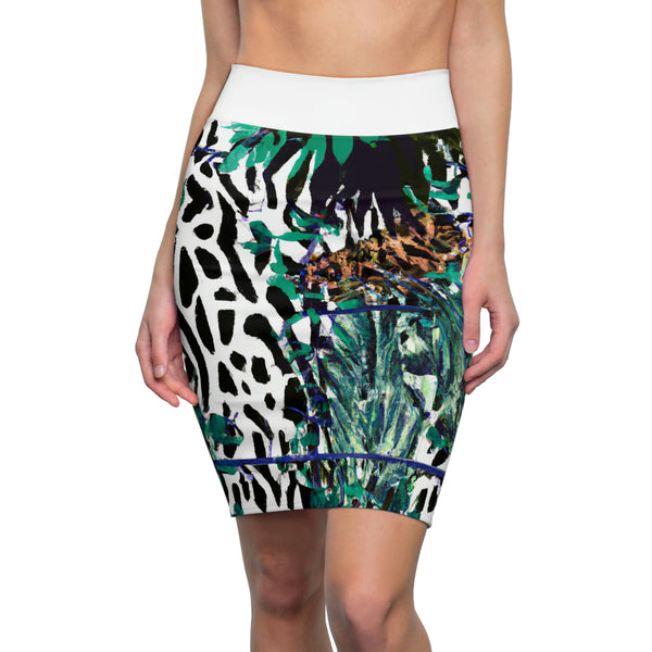 Jungle Print By: CandyPop Artist Rico (Pencil Skirt)