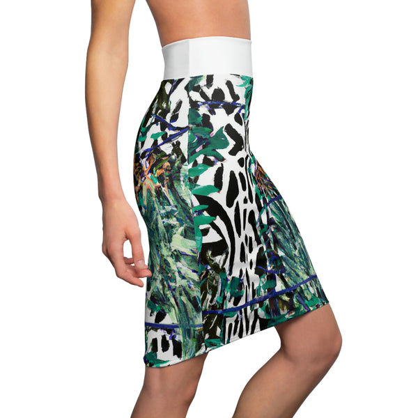 Jungle Print By: CandyPop Artist Rico (Pencil Skirt)