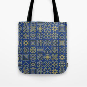 Dark Blue and Gold Tote