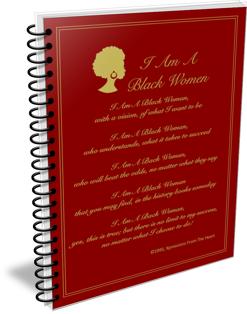 I Am A Black Woman Journal - Burgundy and Gold