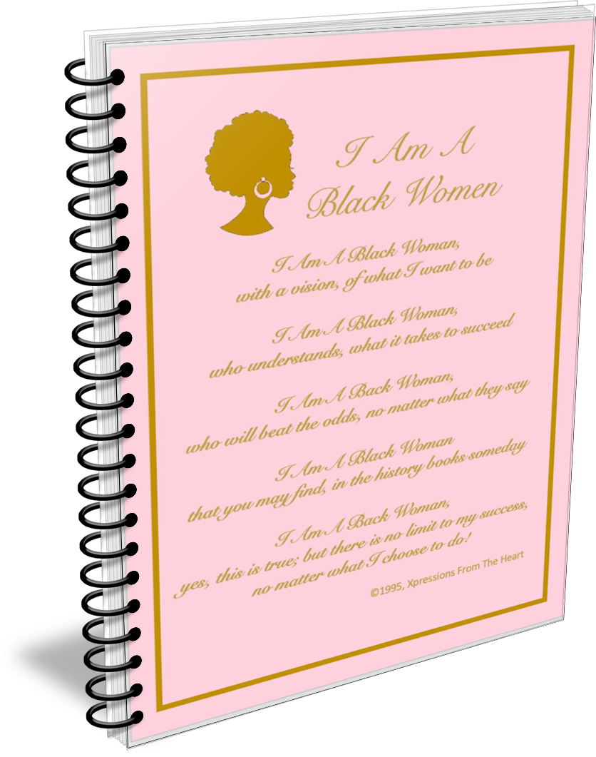 I Am A Black Woman Journal - Pink and Gold