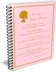 I Am A Black Woman Journal - Pink and Gold