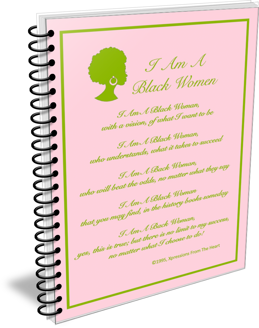 I Am A Black Woman Journal - Pink and Apple