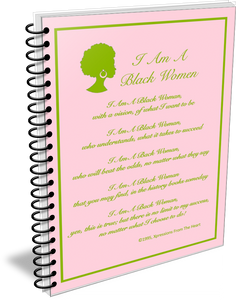 I Am A Black Woman Journal - Pink and Apple