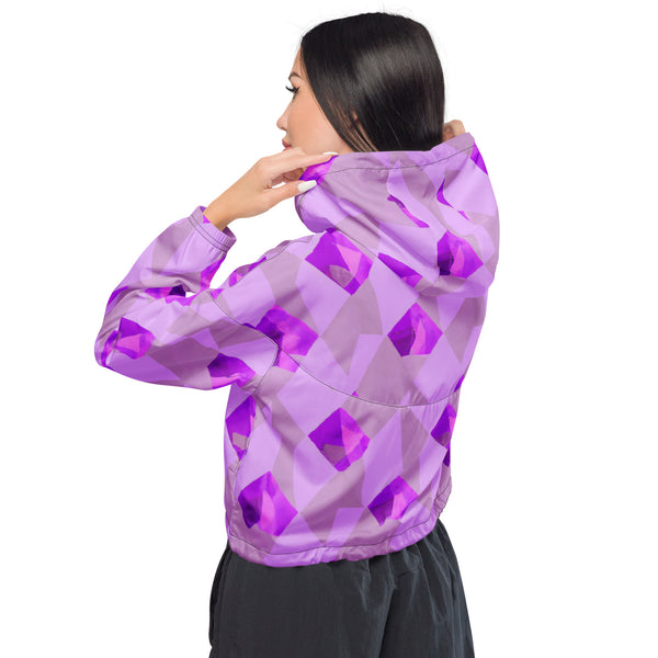 Purple Diamond Design Windbreaker