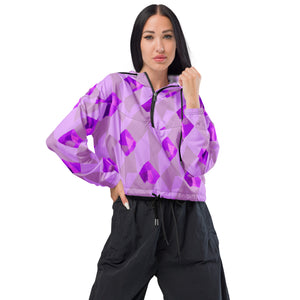 Purple Diamond Design Windbreaker