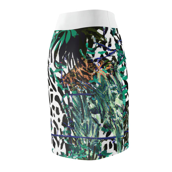 Jungle Print By: CandyPop Artist Rico (Pencil Skirt)