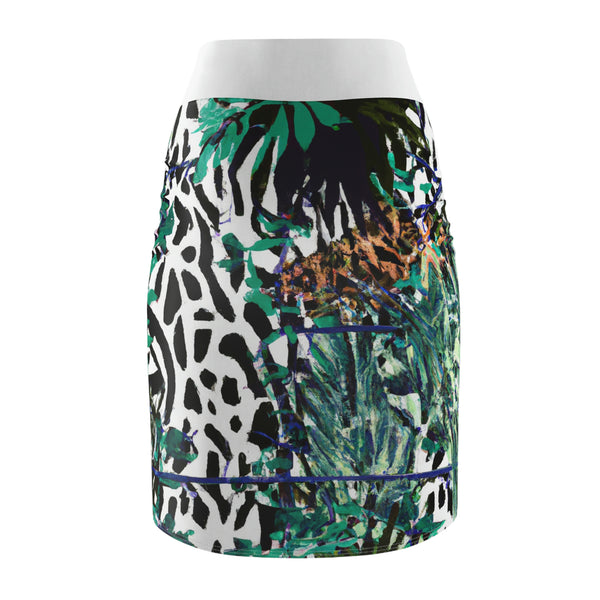 Jungle Print By: CandyPop Artist Rico (Pencil Skirt)