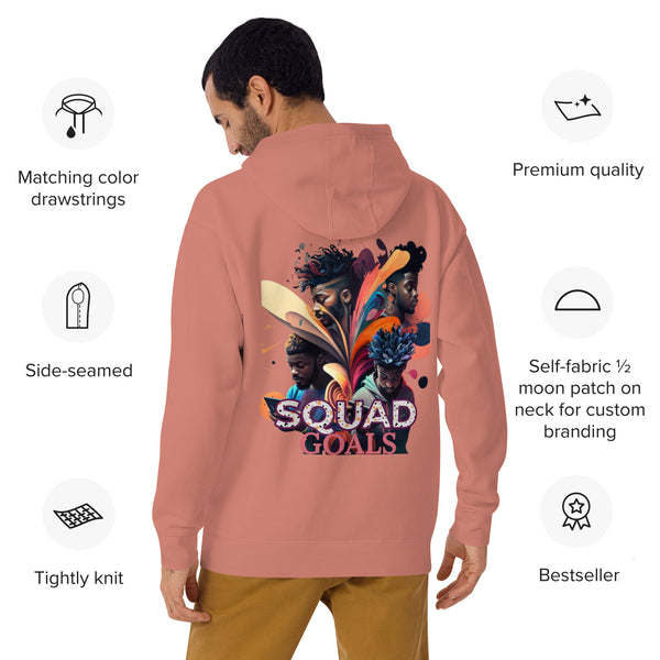 Multi-Color "Squad Goals" Unisex Hoodie