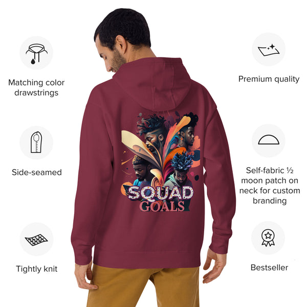 Multi-Color "Squad Goals" Unisex Hoodie