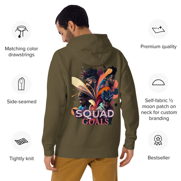 Multi-Color "Squad Goals" Unisex Hoodie